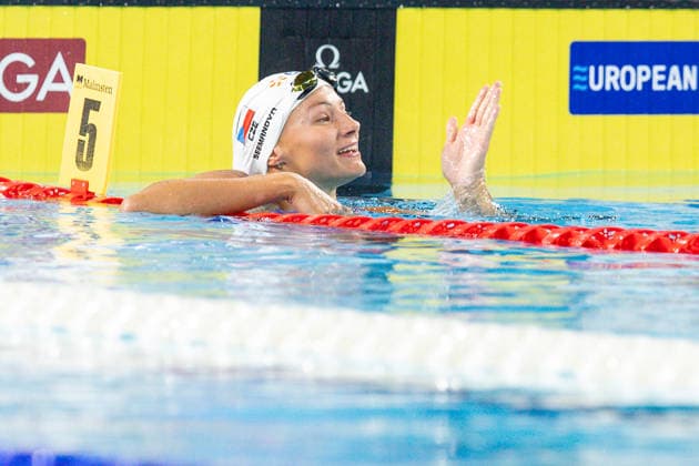 European Aquatics Championships Swimming Day 4 Barbora Seemanova during European Aquatics Championships Swimming Day 4 in Paris, France, on August 13, 2026 Paris France  Copyright: xFotoxOlimpikx originalFilename:jastrzebowski-european260814_npWiu