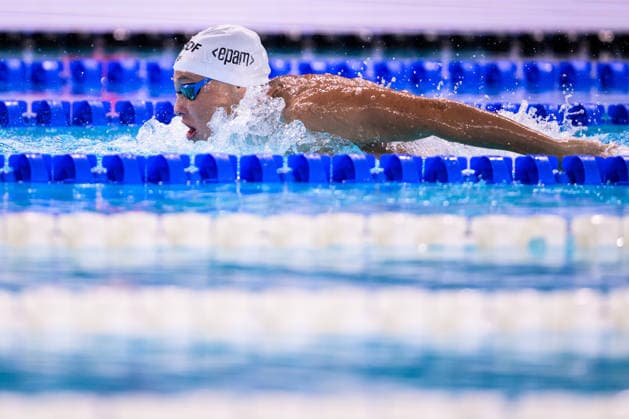 August 14, 2026: Eetu Autio of Finland competes in the men’s 200-meter butterfly swimming heats during Day 15 of the 2026 European Aquatics Championships on August 14, 2026 in Saint Denis. Photo by Joel Marklund. BILDBYRAN code JM JM0843 bbeng swimming 2026 European Aquatics Championships EM  Copyright: JOELxMARKLUND BB260814JM102