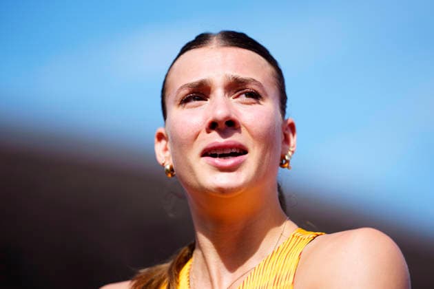 BIRMINGHAM, GREAT BRITAIN - AUGUST 14, 2026 : Sandrina SPRENGEL (GER Germany) frustrated after the 100m hurdles in the heptathlon during the European Athletics Championships at Alexander Stadium on August 14, 2026 in Birmingham, Great Britain. Great Britain Copyright: xLeahxKohringx