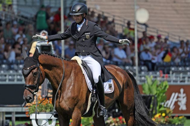 Christoph Wahler GER, Germany, riding DAccord FRH, Jubilation, Emotion, Dressage Sub-Test, Eventing Dressage, FEI Eventing World Championship, DHL Prize, Individual and Team, AACHEN FEI World Championships 2026, World Festival of Equestrian Sports, 2026 Equestrian World Championships, Aachen 2026, Welcome Home 2026, Aachen Soers, August 11–23, 2026, Equestrian Sports, August 14, 2026, Aachen Soers, Germany