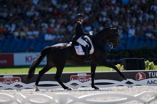 August 14, 2026: Marieke van der Putten of the Netherlands, riding Zantana, competes in the Dressage Grand Prix Special on Day 4 of the 2026 FEI World Championships, 2026 in Aachen. Photo by Emma Wallskog. BILDBYRAN code EW EW0682 equestrian sports 2026 World Championships 2026 FEI World Championships BBENG equestrian sports World Championships dressage  Copyright: EMMAxWALLSKOG BB260814EW058