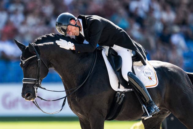 August 14, 2026: Justin Verboomen of Belgium, riding Zonik Plus, competes in the Dressage Grand Prix Special on Day 4 of the 2026 FEI World Championships on August 14, 2026 in Aachen. Photo by Emma Wallskog, BILDBYRAN, code EW EW0682. equestrian sports, 2026 World Championships, 2026 FEI World Championships, BBENG, equestrian sports, World Championships, dressage Copyright: EMMAxWALLSKOG BB260814EW076