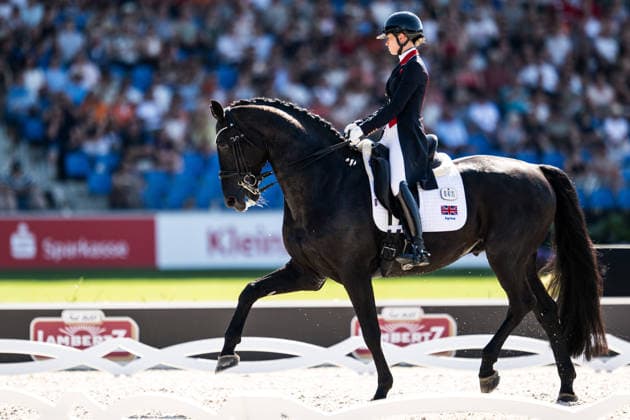 August 14, 2026: Charlotte Fry of Great Britain, riding Glamourdale, competes in the Dressage Grand Prix Special on Day 4 of the 2026 FEI World Championships, 2026 in Aachen. Photo by Emma Wallskog. BILDBYRAN code EW EW0682 equestrian sports 2026 World Championships 2026 FEI World Championships BBENG equestrian sports World Championships dressage  Copyright: EMMAxWALLSKOG BB260814EW085