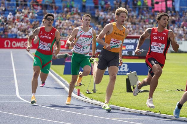 Birmingham, Track and Field, Athletics, EAA, 2026 European Athletics Championships in Birmingham, 10 08 17 08 2026, Alexander Stadium, Birmingham, United Kingdom, Men’s 4x400m Relay, 4x400m Relay, Manuel Sanders, Germany, GER. Copyright Gladys Chai von der Laage