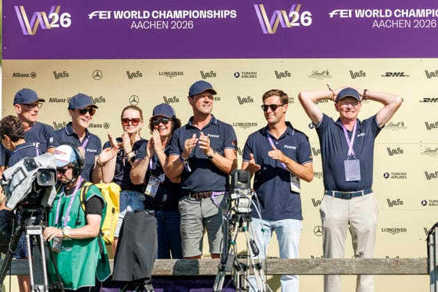 Aachen FEI World Championships 2026, Aachen FEI World Championships 2026 Team Germany, Katharina Hemmer (GER), Denoix (PCH) – Kiss and Cry FEI Dressage World Championship Grand Prix Special Individual Meggle Prize, Aachen, Soers Equestrian Stadium, August 14, 2026