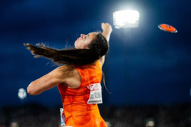 August 14, 2026: Jorinde van Klinken of the Netherlands competes in the women’s discus throw final on day 5 of the 2026 European Athletics Championships on August 14, 2026 in Birmingham. Photo by Mathias Bergeld. BILDBYRAN code MB MT1070. track and field, athletics, friidrett, friidrotts EM, 2026 European Athletics Championships, Day 5, bbeng  Copyright: MATHIASxBERGELD BB260814MB124