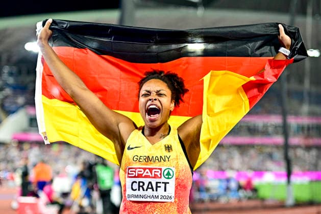 Shanice CRAFT Germany, SV Halle, Women s Discus Throw GBR, European Athletics Championships, Track and Field, August 14, 2026, GBR, European Athletics Championships, Track and Field, August 14, 2026, Birmingham Copyright: xEibnerxPressefoto JanxPapenfussx EP_JPS