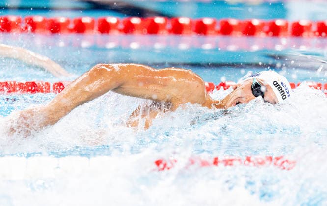 European Aquatics Championships Swimming Day 5 David Popovici during European Aquatics Championships Swimming Day 5 in Paris, France, on August 14, 2026 Paris France  Copyright: xFotoxOlimpikx originalFilename:jastrzebowski-european260814_nprDw