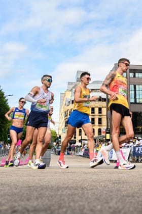 August 15, 2026: Perseus Karlström of Sweden competes in the men’s half marathon race walk during Day 6 of the 2026 European Athletics Championships on August 15, 2026 in Birmingham. Photo by Mathias Bergeld, BILDBYRAN, code MB MT1071. track and field, athletics, friidrett, friidrotts EM, 2026 European Athletics Championships, Day 6, BBENG, race walk, Sweden, Sverige  Copyright: MATHIASxBERGELD BB260815MB011