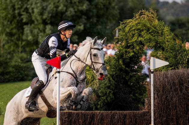 August 15, 2026: Clarke Johnstone of New Zealand, riding Rocket Man, competes in the Eventing Cross Country on Day 5 of the 2026 FEI World Championships on August 15, 2026 in Aachen. Photo by Emma Wallskog. BILDBYRAN code EW EW0685 equestrian sports riding 2026 World Championships 2026 FEI World Championships BBENG equestrian sports World Championships eventing cross-country riding cross-country injury blood  Copyright: EMMAxWALLSKOG BB260815EW002