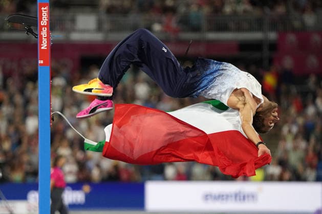 Birmingham, Track and Field, Athletics, EAA, 2026 European Athletics Championships in Birmingham, August 10–17, 2026, Alexander Stadium, Birmingham, United Kingdom, High Jump Final: Gianmarco Tamberi, Italy, Jump. Copyright Gladys Chai von der Laage