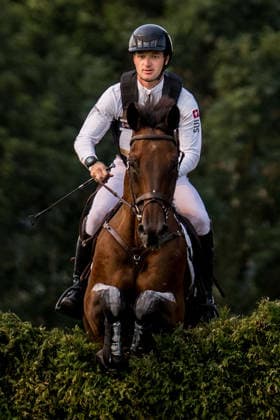 August 15, 2026: Robin Godel of Switzerland, riding Grandeur de Lully, competes in the Eventing Cross Country on Day 5 of the 2026 FEI World Championships on August 15, 2026 in Aachen. Photo by Emma Wallskog. BILDBYRAN code EW EW0685 equestrian sports riding 2026 World Championships 2026 FEI World Championships bbeng equestrian sports World Championships eventing cross-country  Copyright: EMMAxWALLSKOG BB260815EW010