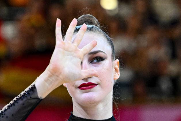 August 14, 2026, xhbx, 2026 Rhythmic Gymnastics World Championships, from left: Darja Varfolomeev, Germany, Frankfurt am Main