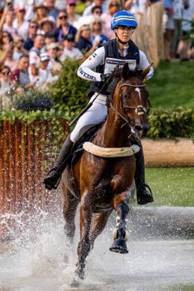 August 15, 2026: Sofia Sjöborg of Sweden, riding Bryjamolga van het Marienshof, competes in the Eventing Cross Country on Day 5 of the 2026 FEI World Championships in Aachen. 2026 in Aachen. Photo by Emma Wallskog. BILDBYRAN code EW EW0685 equestrian sports riding 2026 World Championships 2026 FEI World Championships bbeng equestrian sports World Championships eventing cross-country Sweden  Copyright: EMMAxWALLSKOG BB260815EW015
