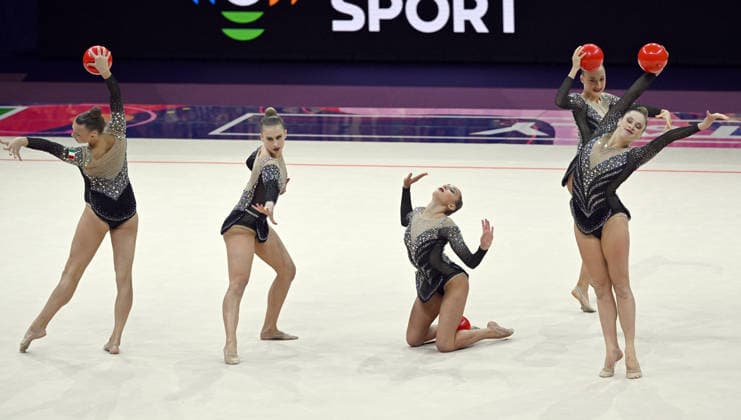 August 15, 2026, xhbx, 2026 Rhythmic Gymnastics World Championships, from left: Team, Group, Italy, Ball, Frankfurt am Main