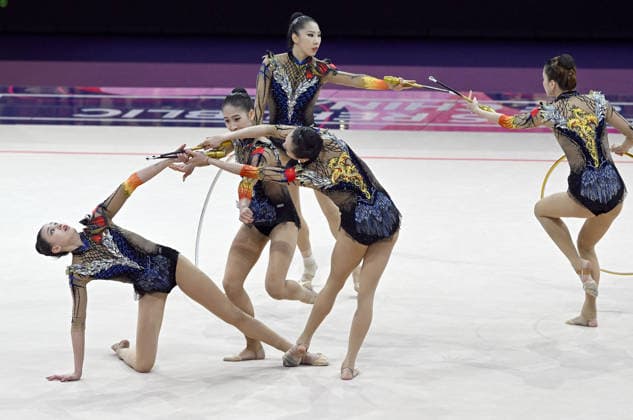 August 15, 2026, xhbx, 2026 Rhythmic Gymnastics World Championships, from left: Team, Group, China Hoop Team, Frankfurt am Main