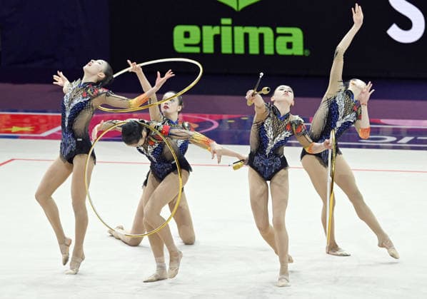 August 15, 2026, xhbx, 2026 Rhythmic Gymnastics World Championships, from left: Team, Group, China Hoop Team, Frankfurt am Main