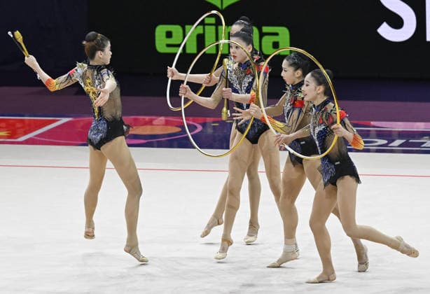 August 15, 2026, xhbx, 2026 Rhythmic Gymnastics World Championships, from left: Team, Group, China Hoop Team, Frankfurt am Main