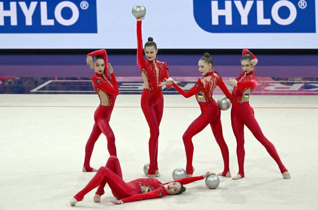 August 15, 2026, xhbx, 2026 Rhythmic Gymnastics World Championships, v l Team, Group, Ukraine Ball, Frankfurt am Main
