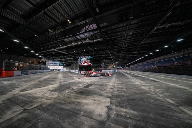 Nyck de Vries driving for MAHINDRA RACING Formula E Team during free practice in the London E-Prix at the ExCel Centre, London Docklands, UK on 15 August 2026. Copyright: xPhilxHutchinsonx 45350017