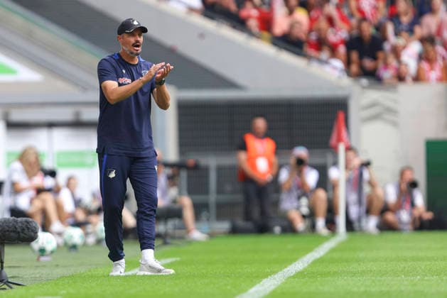 Stefan Kleineheismann of TSG Hoffenheim II gestures during the 3. Liga match between Fortuna Düsseldorf and TSG 1899 Hoffenheim II at the Merkur Spiel Arena on August 15, 2026, in Düsseldorf, Germany. Photo by Oliver Kaelke, DeFodi Images. Stefan Kleineheismann of TSG Hoffenheim II gestures during the 3. Liga match between Fortuna Düsseldorf and TSG 1899 Hoffenheim II at Merkur Spiel Arena on August 15, 2026 in Düsseldorf, Germany. Photo by Oliver Kaelke, DeFodi Images. DFB and DFL regulations prohibit any use of photographs as image sequences and or quasi-video. Photo by Oliver Kaelke, DeFodi Images.