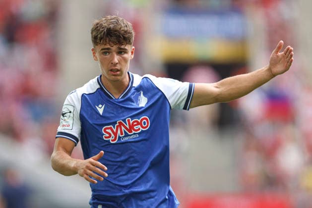 Matthew Moore of TSG Hoffenheim II gestures during the 3. Liga match between Fortuna Düsseldorf and TSG 1899 Hoffenheim II at the Merkur Spiel Arena on August 15, 2026, in Düsseldorf, Germany Photo by Oliver Kaelke, DeFodi Images Matthew Moore of TSG Hoffenheim II gestures during the 3. Liga match between Fortuna Düsseldorf and TSG 1899 Hoffenheim II at Merkur Spiel Arena on August 15, 2026 in Düsseldorf, Germany Photo by Oliver Kaelke, DeFodi Images DFB and DFL regulations prohibit any use of photographs as image sequences and or quasi-video Photo by Oliver Kaelke, DeFodi Images