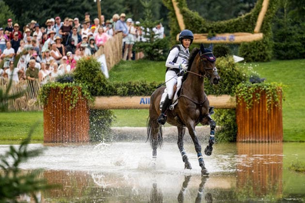 August 15, 2026: Tamra Smith of the U.S., riding Lillet, competes in the Eventing Cross Country on Day 5 of the 2026 FEI World Championships on August 15, 2026 in Aachen. Photo by Emma Wallskog. BILDBYRAN code EW EW0685 equestrian sports riding 2026 World Championships 2026 FEI World Championships BBENG equestrian sports World Championships eventing cross-country  Copyright: EMMAxWALLSKOG BB260815EW063