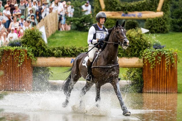 August 15, 2026: William Coleman of the U.S., riding Diabolo, competes in the Eventing Cross Country on Day 5 of the 2026 FEI World Championships on August 15, 2026 in Aachen. Photo by Emma Wallskog, BILDBYRAN, code EW EW0685. equestrian sports, riding, 2026 World Championships, 2026 FEI World Championships, BBENG, equestrian sports, World Championships, eventing, cross-country Copyright: EMMAxWALLSKOG BB260815EW065