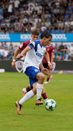August 15, 2026, Hänsch Arena, Meppen, GER, 3rd Division, Matchday 2: SV Meppen vs. SG Sonnenhof Großaspach, Niclas Nadj, SV Meppen 40. DFL regulations prohibit any use of photographs as image sequences and or quasi-video. Meppen, Lower Saxony, Hänsch Arena