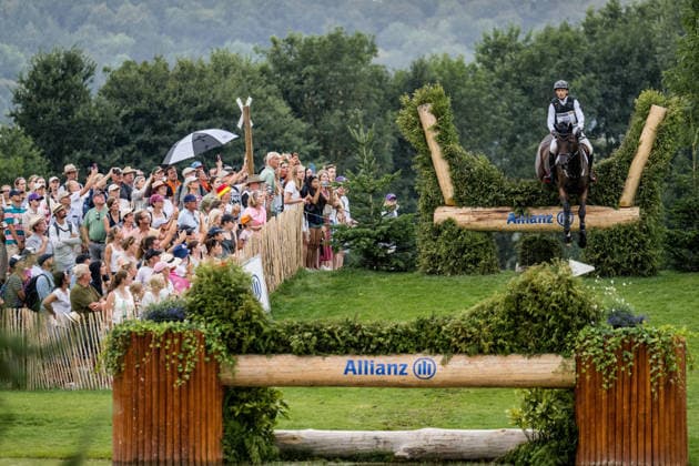 August 15, 2026: Michael Jung of Germany, riding his horse fischerChipmunk, competes in the Eventing Cross Country on Day 5 of the 2026 FEI World Championships on August 15, 2026 in Aachen. Photo by Emma Wallskog, BILDBYRAN, code EW EW0685. equestrian sports, riding, 2026 World Championships, 2026 FEI World Championships, BBENG, equestrian sports, World Championships, eventing, cross-country  Copyright: EMMAxWALLSKOG BB260815EW076