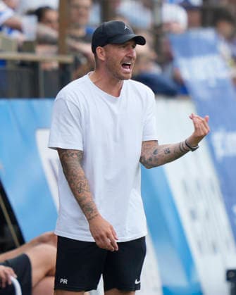 August 15, 2026, Hänsch Arena, Meppen, GER, 3rd Division, Matchday 2: SV Meppen vs. SG Sonnenhof Großaspach, Pascal Reinhardt, Coach of SG Sonnenhof Großaspach. DFL regulations prohibit any use of photographs as image sequences and or quasi-video. Meppen, Lower Saxony, Hänsch Arena