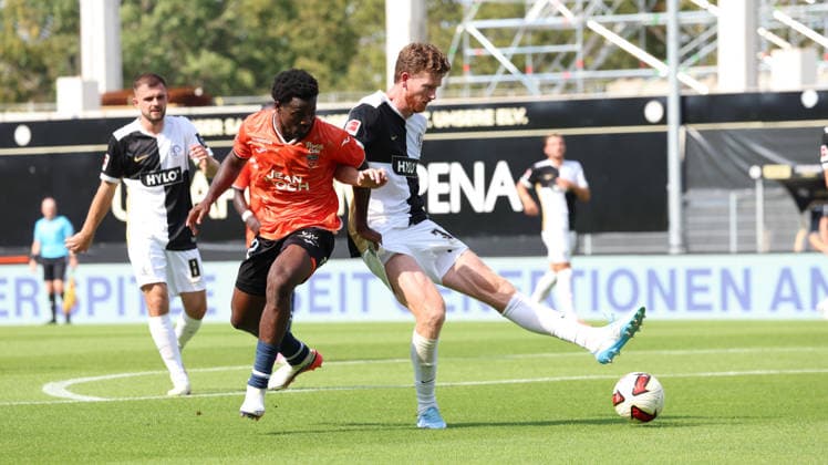 August 15, 2026, xrekx, Soccer Friendly Match, SV Elversberg vs. FC Lorient, featuring Florian Le Joncour, SV 07 Elversberg. DFL and DFB regulations prohibit any use of photographs as image sequences and or quasi-video. Elversberg