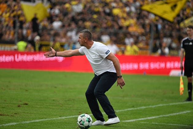 August 15, 2026 xophax, Soccer 3rd Division, SC Fortuna Cologne vs. Alemannia Aachen Coach Mersad Selimbegovic Alemannia Aachen Cologne