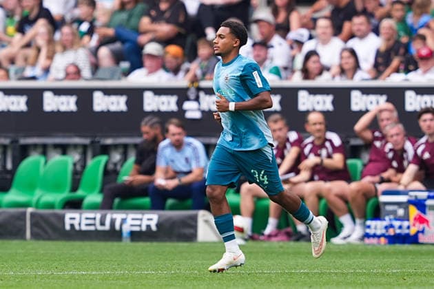 August 15, 2026, xydrx, Men s, Soccer, Season Opener, Borussia Mönchengladbach vs. Aston Villa, 2026–2027 Season, ista Borussia Park, Mathieu Nguefack, Borussia Mönchengladbach, 34. DFB regulations prohibit any use of photographs as image sequences and or quasi-video. Copyright: HMBxMedia YannisxDreimann