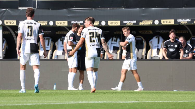 August 15, 2026, xrekx, Soccer Friendly Match, SV Elversberg vs. FC Lorient – Luca Schnellbacher of SV 07 Elversberg scores the goal, goal, scores the goal to make it 3–1. DFL and DFB regulations prohibit any use of photographs as image sequences and or quasi-video. Elversberg
