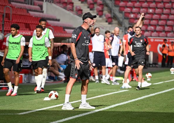 August 15, 2026, xsltx, soccer friendly match, FSV Mainz 05 vs. AFC Bournemouth, Marco Rose, head coach of AFC Bournemouth. DFL and DFB regulations prohibit any use of photographs as image sequences and or quasi-video.