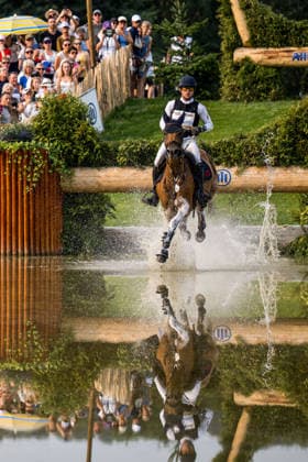 August 15, 2026: Miroslav Trunda of the Czech Republic, riding Mellevue van Rechteren, competes in the Eventing Cross Country on Day 5 of the 2026 FEI World Championships on August 15, 2026 in Aachen. Photo by Emma Wallskog. BILDBYRAN code EW EW0685 equestrian sports riding 2026 World Championships 2026 FEI World Championships bbeng equestrian sports World Championships eventing cross-country  Copyright: EMMAxWALLSKOG BB260815EW081