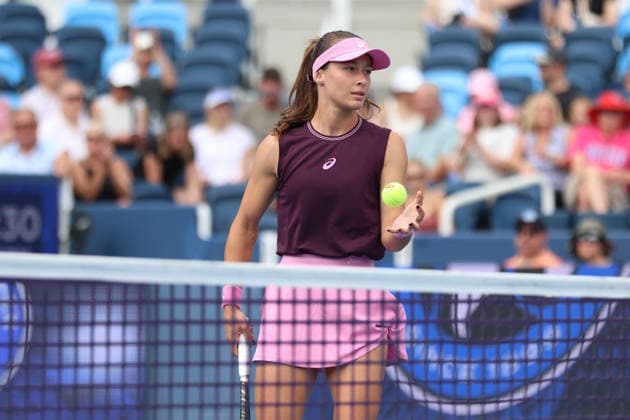 MASON, OHIO - AUGUST 15: Zeynep Sonmez of Turkey is seen during day five of the Cincinnati Open at the Lindner Family Tennis Center on August 15, 2026 in Mason, Ohio. Copyright: xShainaxBenhiyoun SPPx Sportspressphoto_SPR207099