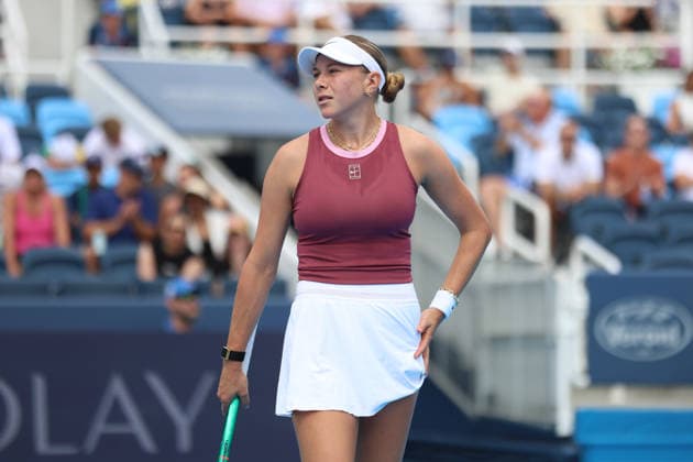 MASON, OHIO - AUGUST 15: Amanda Anisimova of United States is seen during day five of the Cincinnati Open at the Lindner Family Tennis Center on August 15, 2026 in Mason, Ohio. Copyright: xShainaxBenhiyoun SPPx Sportspressphoto_SPR207110