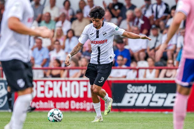 August 15, 2026, xkwix, Soccer, 3rd Division, SC Verl vs. MSV Duisburg, Sportclub Arena, Matchday 2, 2026–2027 season. Shot by Andre Leipold. SC Verl 20–2 0. Goal. DFB regulations prohibit any use of photographs as image sequences and or quasi-video. Photo: xKamilxWilkowskixPressefotoKochx, North Rhine-Westphalia, Germany