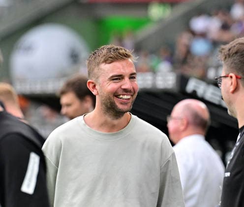 August 15, 2026, Mönchengladbach Soccer, Men s, 2026–2027 season, Friendly match: Borussia Mönchengladbach vs. Aston Villa; Christoph Kramer attends the season opener. DFL regulations prohibit any use of photographs as image sequences and or quasi-video content. Borussia Park, North Rhine-Westphalia, Germany