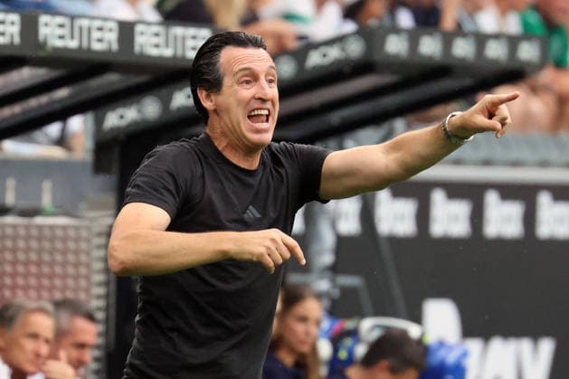 August 15, 2026, Mönchengladbach, Germany, Soccer, Men s, Bundesliga, 2026–2027 Season, Borussia Mönchengladbach Season Opener: Borussia Mönchengladbach vs. Aston Villa FC, Coach Unai Emery, AVFC, Mönchengladbach, North Rhine-Westphalia, Germany