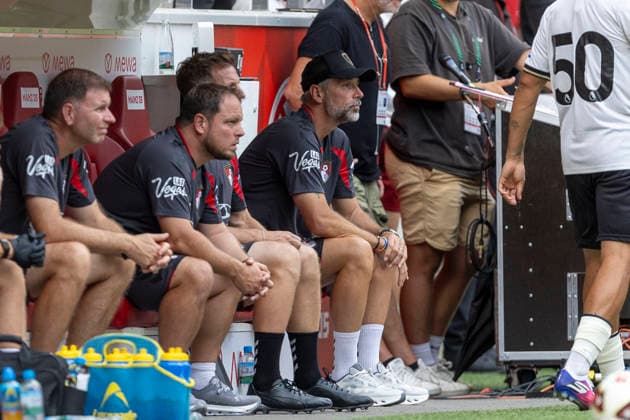 GER, Mainz, Soccer, Friendly Match, FSV Mainz 05 vs. AFC Bournemouth (photo, from left), August 15, 2026, MEWA Arena Mainz DFL DFB REGULATIONS PROHIBIT ANY USE OF PHOTOGRAPHS AS IMAGE SEQUENCES AND OR QUASI-VIDEO, Copyright: HMBxMedia PaulxFritz