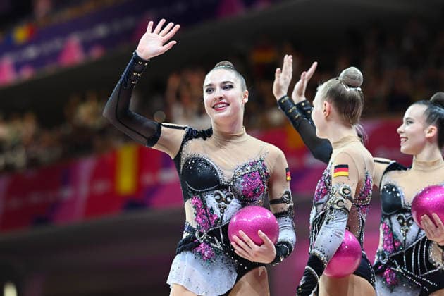 Anna Maria Shatokhin, Germany, Rhythmic Gymnastics World Championships, Group All-Around, August 15, 2026, Rhythmic Gymnastics World Championships, Group All-Around, August 15, 2026, Frankfurt Copyright: xEibner-Pressefoto xHoepnerx EP_PHR