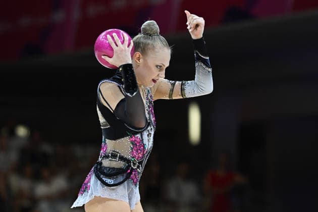 Alina Ott, Germany, Rhythmic Gymnastics World Championships, Group All-Around, August 15, 2026, Rhythmic Gymnastics World Championships, Group All-Around, August 15, 2026, Frankfurt Copyright: xEibner-Pressefoto xHoepnerx EP_PHR
