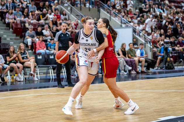 Basketball Ludwigsburg, August 15, 2026; DBB Women s National Team 2026; Friendly Match: Germany (GER) vs. Spain (ESP); Lina Sontag, Germany, No. 24