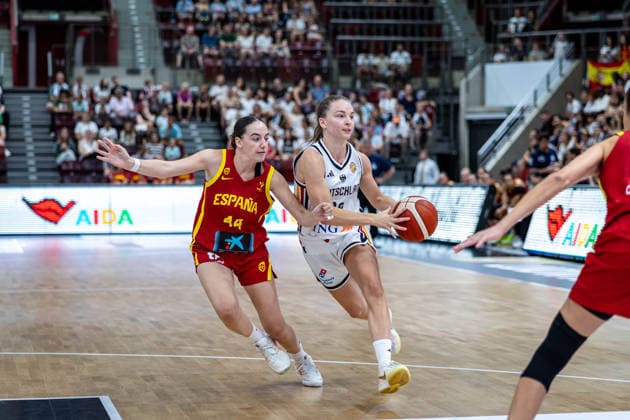 Basketball Ludwigsburg, August 15, 2026; DBB Women s National Team 2026; Friendly Match: Germany (GER) vs. Spain (ESP); Emma Eichmeyer, Germany, No. 09