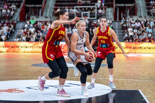 Basketball Ludwigsburg, August 15, 2026; DBB Women s National Team 2026; Friendly Match: Germany (GER) vs. Spain (ESP); Emma Eichmeyer, Germany, No. 09