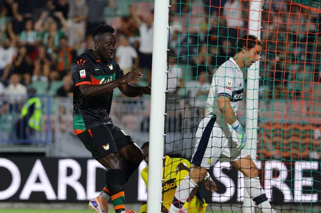 Venezia s Akor Adams during the Frecciarossa Italian Cup 2026 2027 Round of 32 soccer match between Venezia and Modena at Penzo stadium in Venice, Italy - August 15, 2026 - Soccer  Copyright: xMattiaxRadoni LaPressex