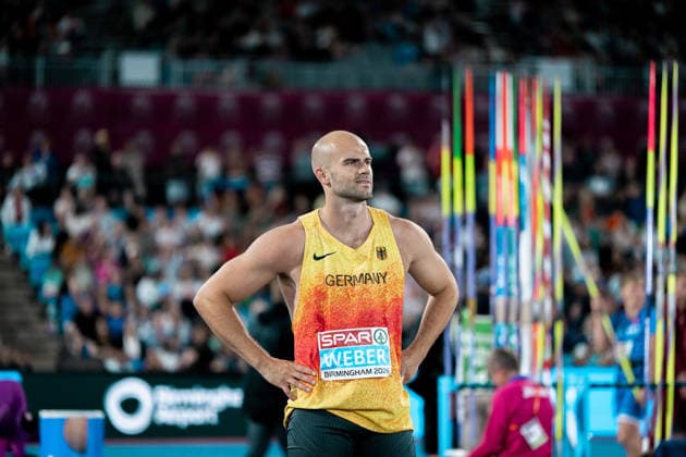 Julian Weber, USC Mainz, Men s Javelin Throw, GBR, Track and Field, Athletics, 2026 European Athletics Championships, 2026 European Track and Field Championships, Birmingham 2026, August 9, 2026, GBR, Track and Field, Athletics, 2026 European Athletics Championships, 2026 European Track and Field Championships, Birmingham 2026, August 9, 2026, Birmingham Copyright: xStefanxMayerx EP_SMR